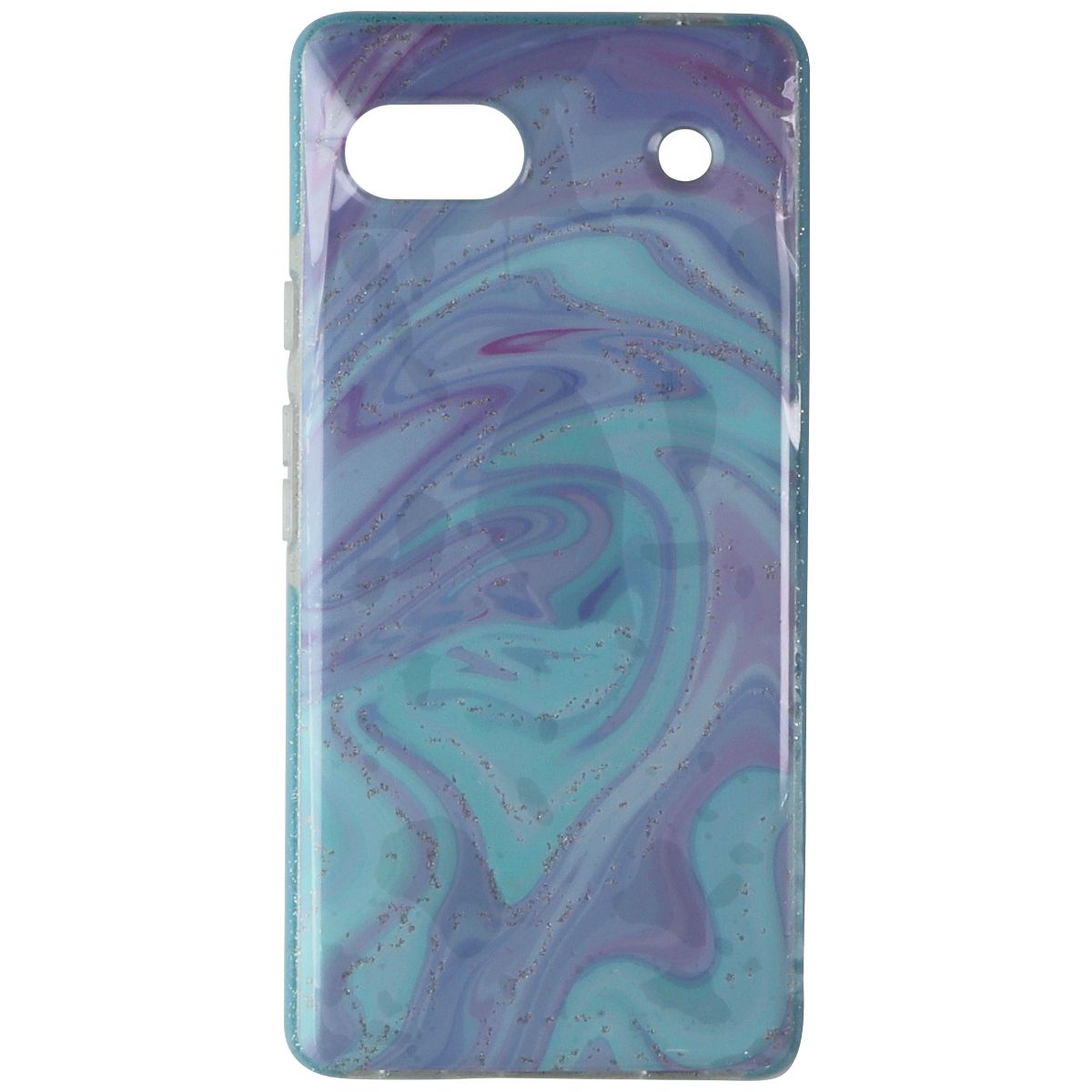 PureGear Slim Shell Designer Case for Google Pixel 6a - Glitter/Blue Swirl Cell Phone - Cases, Covers & Skins PureGear    - Simple Cell Bulk Wholesale Pricing - USA Seller