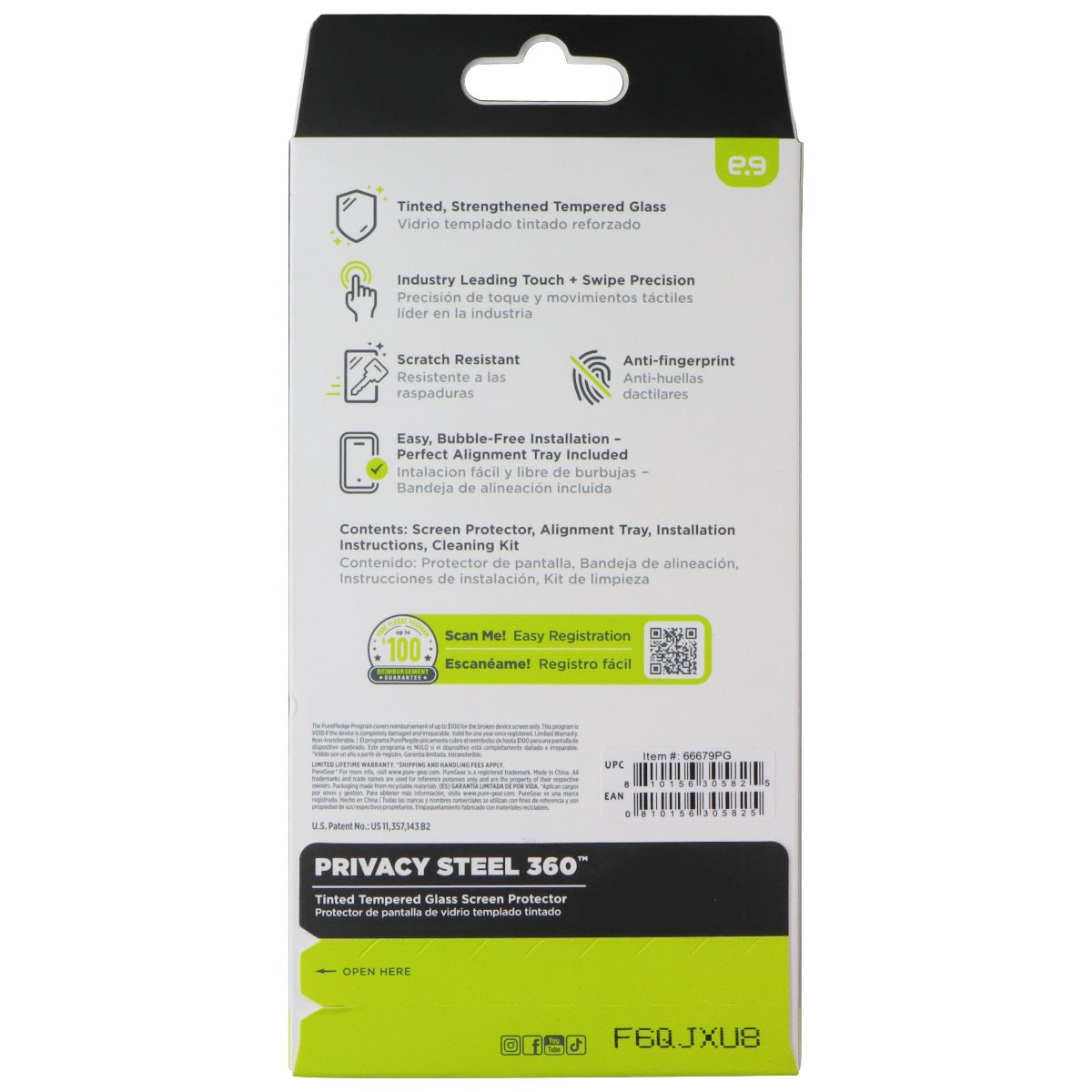 PureGear Steel 360 Glass Screen Protector for Apple iPhone 17 Pro Max - Privacy Cell Phone - Screen Protectors PureGear - Simple Cell Bulk Wholesale Pricing - USA Seller