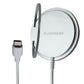 PureGear 15W Fast Magnetic Wireless Charger + Wall Adapter - Silver/White