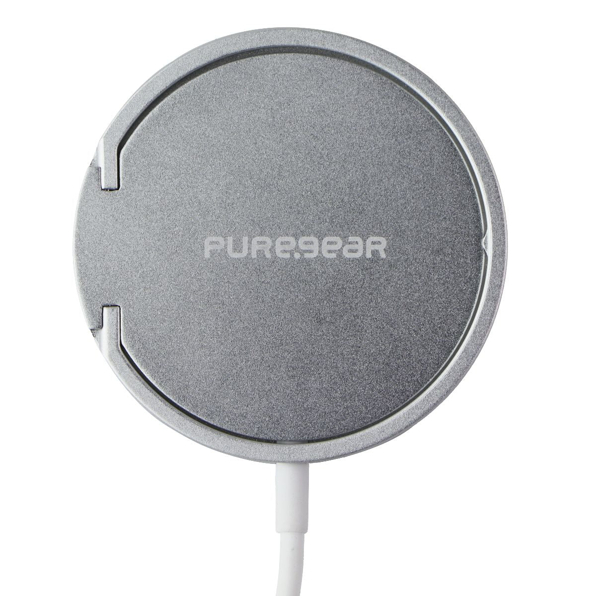 PureGear 15W Fast Magnetic Wireless Charger + Wall Adapter - Silver/White