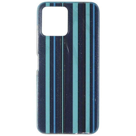 PureGear Slim Shell Series Hard Case for REVVL 6 5G - Blue Stripes/Glitter Cell Phone - Cases, Covers & Skins PureGear - Simple Cell Bulk Wholesale Pricing - USA Seller