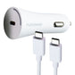 PureGear LightSpeed (30W) USB-C Car Charger + USB-C Cable - White (63997PG) Cell Phone - Chargers & Cradles PureGear - Simple Cell Bulk Wholesale Pricing - USA Seller