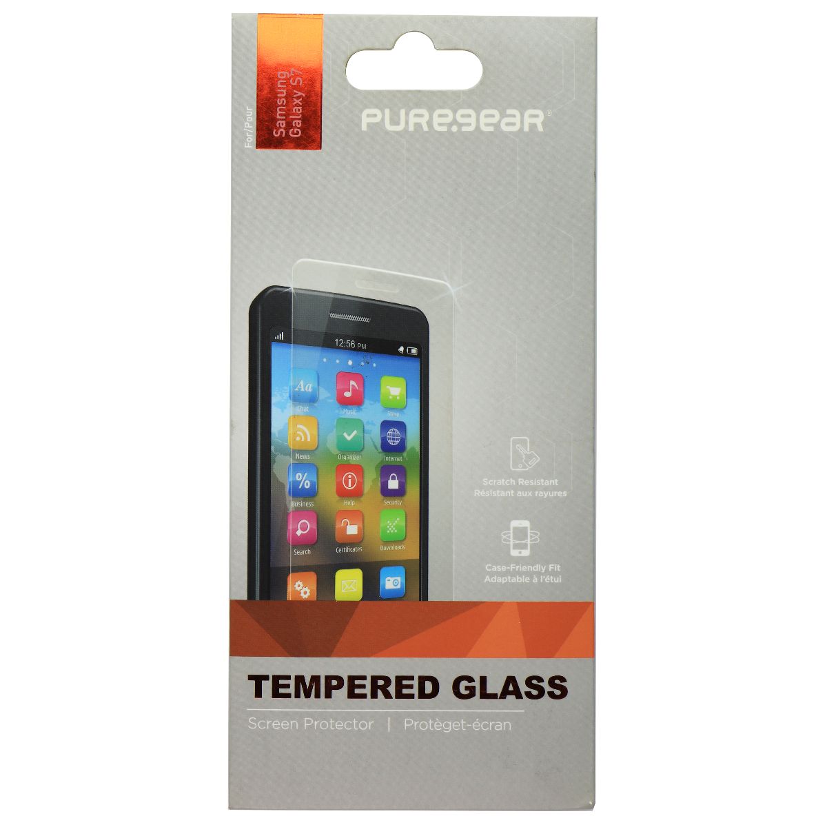 PureGear Tempered Glass Screen Protector for Samsung Galaxy S7 (2016 Model) Cell Phone - Screen Protectors PureGear - Simple Cell Bulk Wholesale Pricing - USA Seller