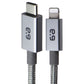PureGear (10-Ft) Braided USB-C to Lightning 8-Pin Charge/Sync Cable - Space Gray Cell Phone - Cables & Adapters PureGear    - Simple Cell Bulk Wholesale Pricing - USA Seller