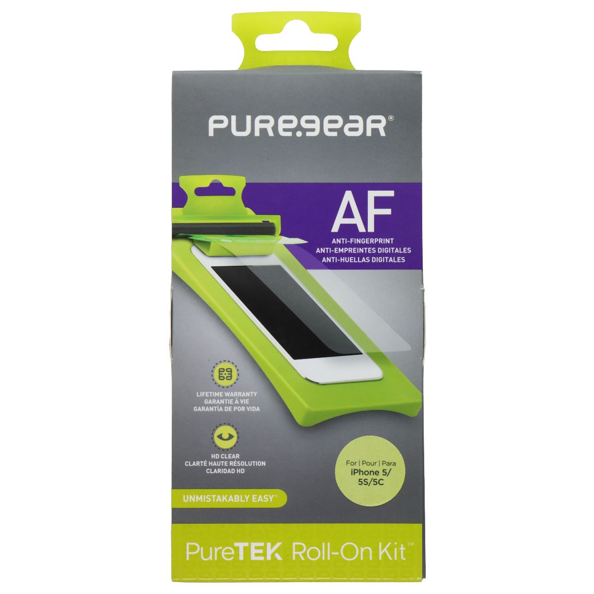 PureGear PureTEK Roll-On Kit Anti-Fingerprint Screen Shield for iPhone 5/5s/5c Cell Phone - Screen Protectors PureGear - Simple Cell Bulk Wholesale Pricing - USA Seller