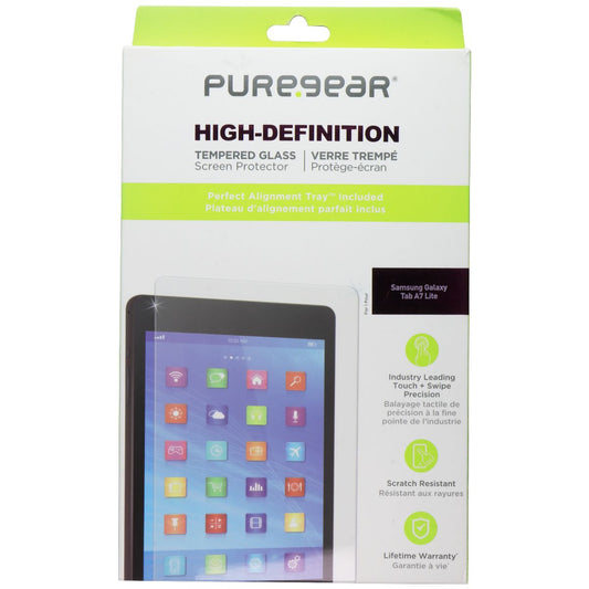 PureGear HD Clear Tempered Glass Screen Protector for Samsung Galaxy Tab A7 Lite Cell Phone - Screen Protectors PureGear    - Simple Cell Bulk Wholesale Pricing - USA Seller