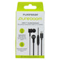 PureGear PureBoom USB-C Corded Earbuds - Black (64793PG) Portable Audio - Headphones PureGear - Simple Cell Bulk Wholesale Pricing - USA Seller
