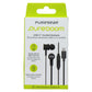 PureGear PureBoom USB-C Corded Earbuds - Black (64793PG) Portable Audio - Headphones PureGear - Simple Cell Bulk Wholesale Pricing - USA Seller