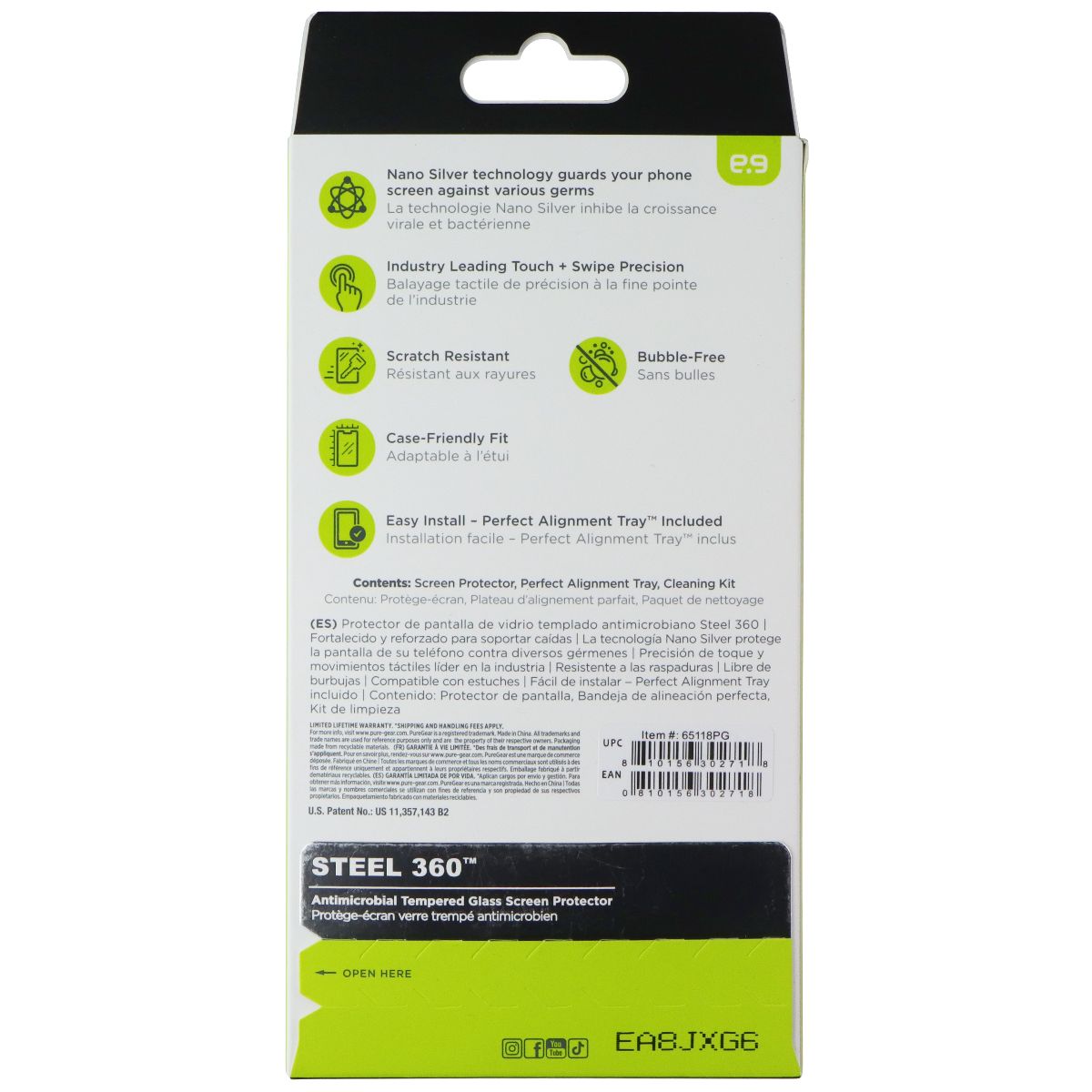 PureGear Steel 360 Tempered Glass Screen Protector for Samsung Galaxy S24 FE Cell Phone - Screen Protectors PureGear - Simple Cell Bulk Wholesale Pricing - USA Seller