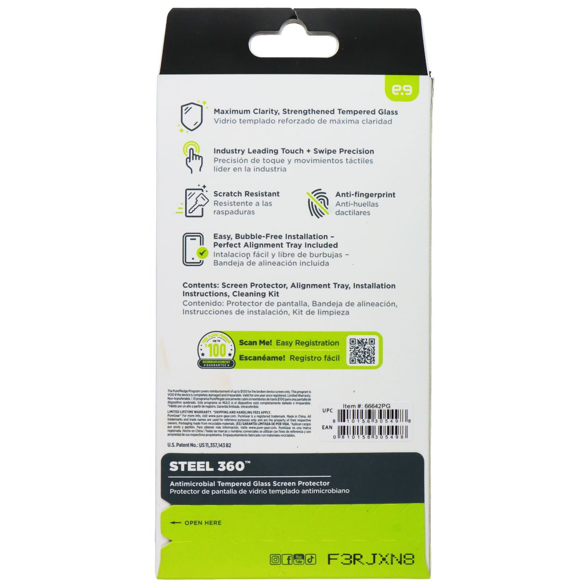 PureGear Steel 360 Tempered Glass Screen Protector for Samsung Galaxy S25 Edge Cell Phone - Screen Protectors PureGear - Simple Cell Bulk Wholesale Pricing - USA Seller