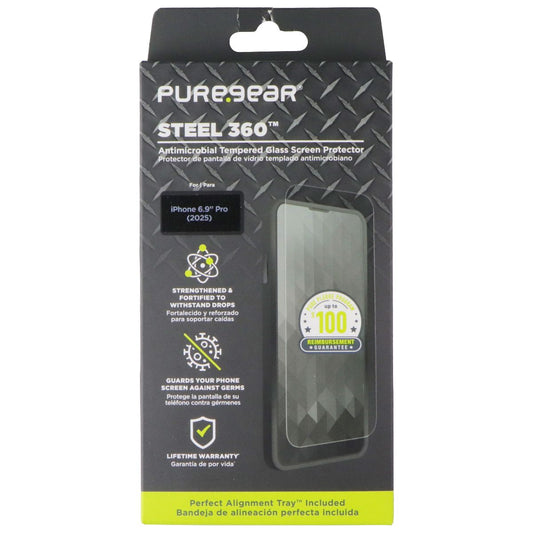 PureGear Steel 360 Tempered Glass Screen Protector for Apple iPhone 17 Pro Max