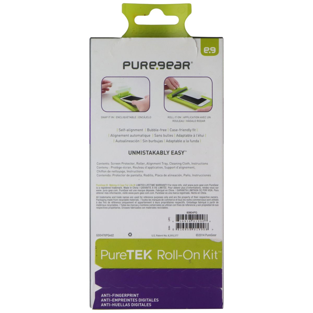 PureGear PureTEK Roll-On Kit Anti-Fingerprint Screen Shield for iPhone 6/6s Cell Phone - Screen Protectors PureGear - Simple Cell Bulk Wholesale Pricing - USA Seller