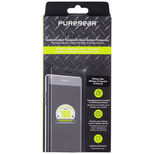 PureGear Steel 360 Screen Protector for Apple iPhone 16e/14 Pro/14/13 Pro/13 Cell Phone - Screen Protectors PureGear - Simple Cell Bulk Wholesale Pricing - USA Seller