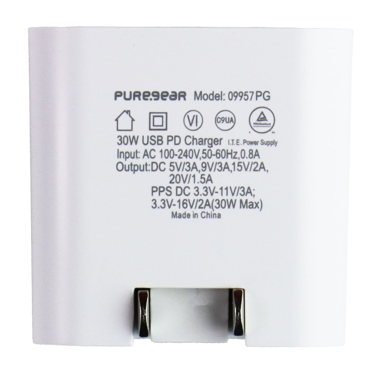 PureGear 30W USB-C PD Wall Charger - White Cell Phone - Chargers & Cradles PureGear - Simple Cell Bulk Wholesale Pricing - USA Seller