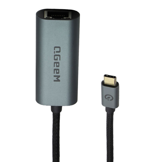 QGeeM - USB C to Ethernet Adapter - Gray