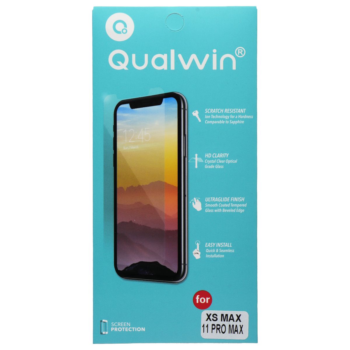 Qualwin Screen Protector for Apple iPhone 11 Pro Max/iPhone XS Max - 1 Pack Cell Phone - Screen Protectors Qualwin - Simple Cell Bulk Wholesale Pricing - USA Seller