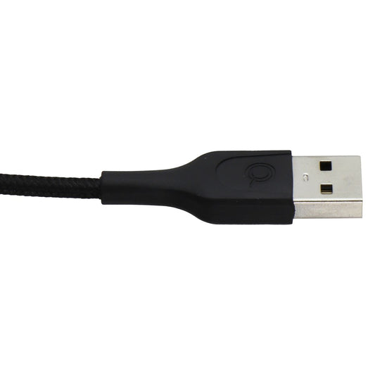 Quikcell 6ft Braided USB-A to USB-C Charging Cable - Black