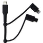 Quikcell 6FT USB-A to Micro USB, USB-C & Lightning 8-Pin Charging Cable - Black Cell Phone - Cables & Adapters Quikcell - Simple Cell Bulk Wholesale Pricing - USA Seller
