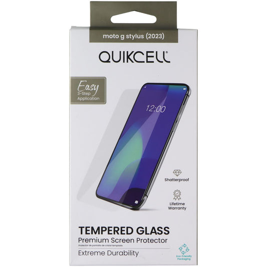 Quikcell Tempered Glass Premium Screen Protector for Moto G Stylus (2023) Cell Phone - Screen Protectors Quikcell    - Simple Cell Bulk Wholesale Pricing - USA Seller