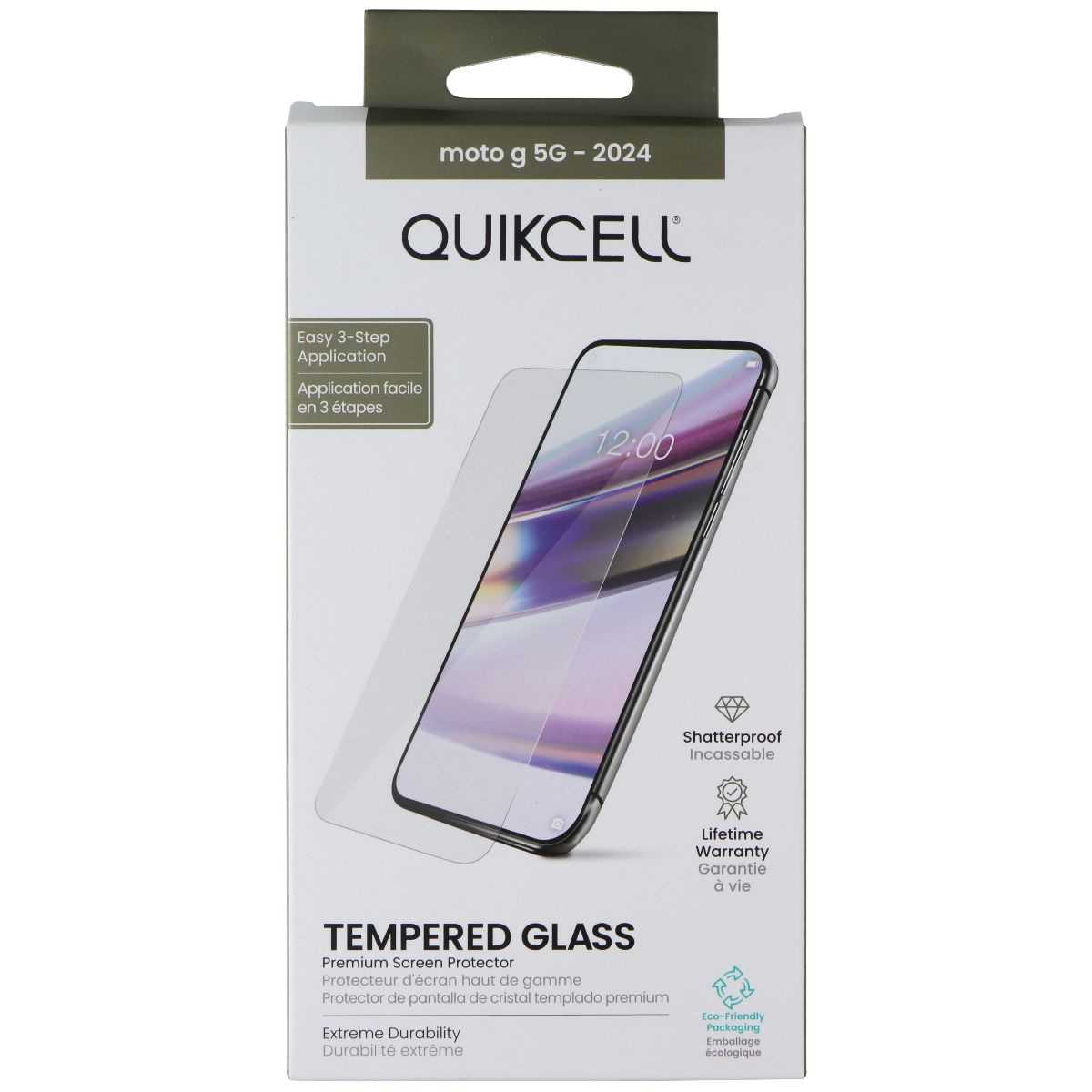 Quikcell Tempered Glass Screen Protector for Motorola Moto G 5G - 2024 Cell Phone - Screen Protectors Quikcell    - Simple Cell Bulk Wholesale Pricing - USA Seller