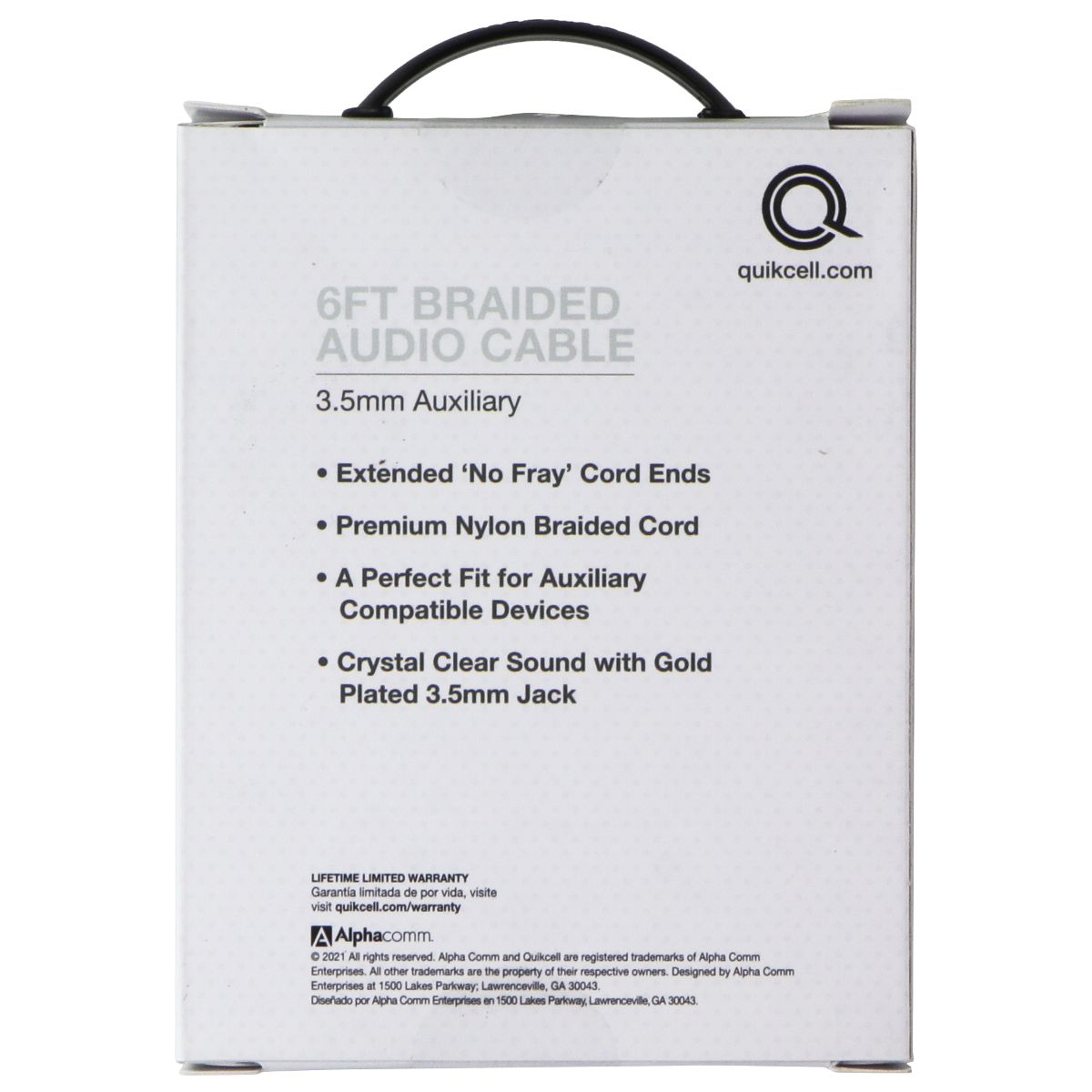 Quikcell (6 Foot) 3.5mm Auxiliary Cable - Black Cell Phone - Cables & Adapters Quikcell - Simple Cell Bulk Wholesale Pricing - USA Seller