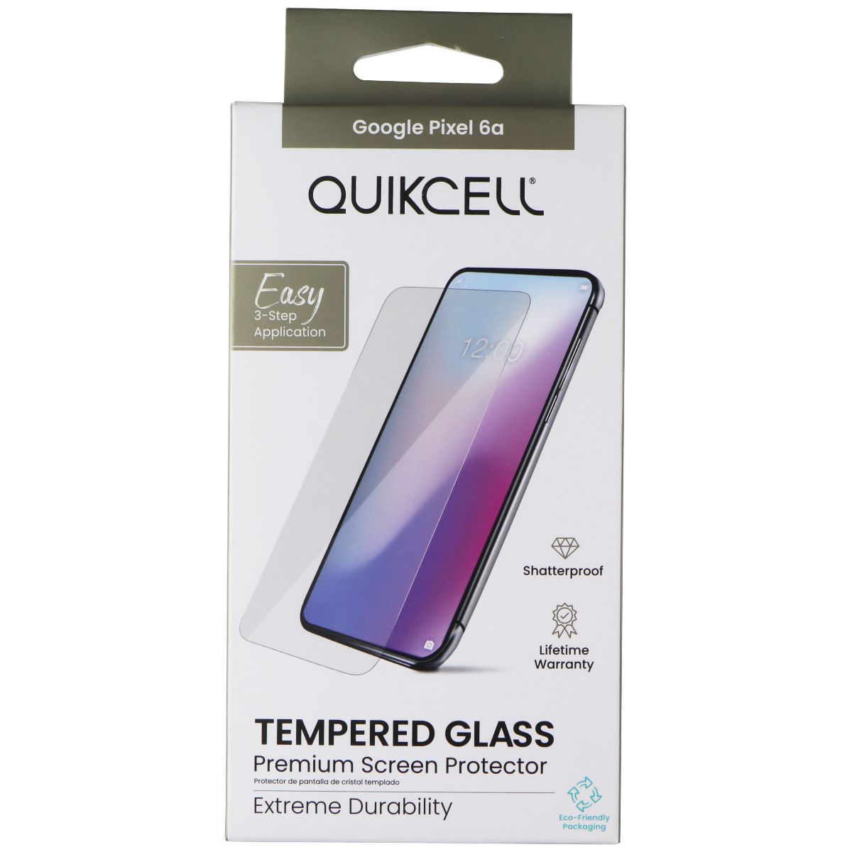 Quikcell Tempered Glass Premium Screen Protector for Google Pixel 6a Cell Phone - Screen Protectors Quikcell    - Simple Cell Bulk Wholesale Pricing - USA Seller