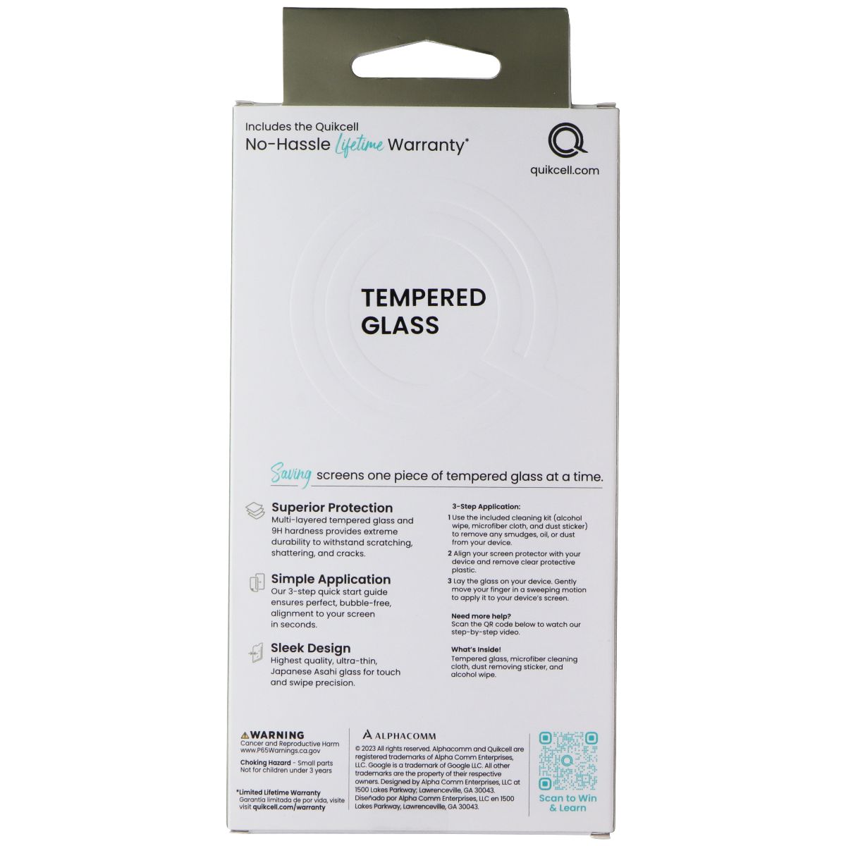 Quikcell Tempered Glass Premium Screen Protector for Google Pixel 6a Cell Phone - Screen Protectors Quikcell - Simple Cell Bulk Wholesale Pricing - USA Seller