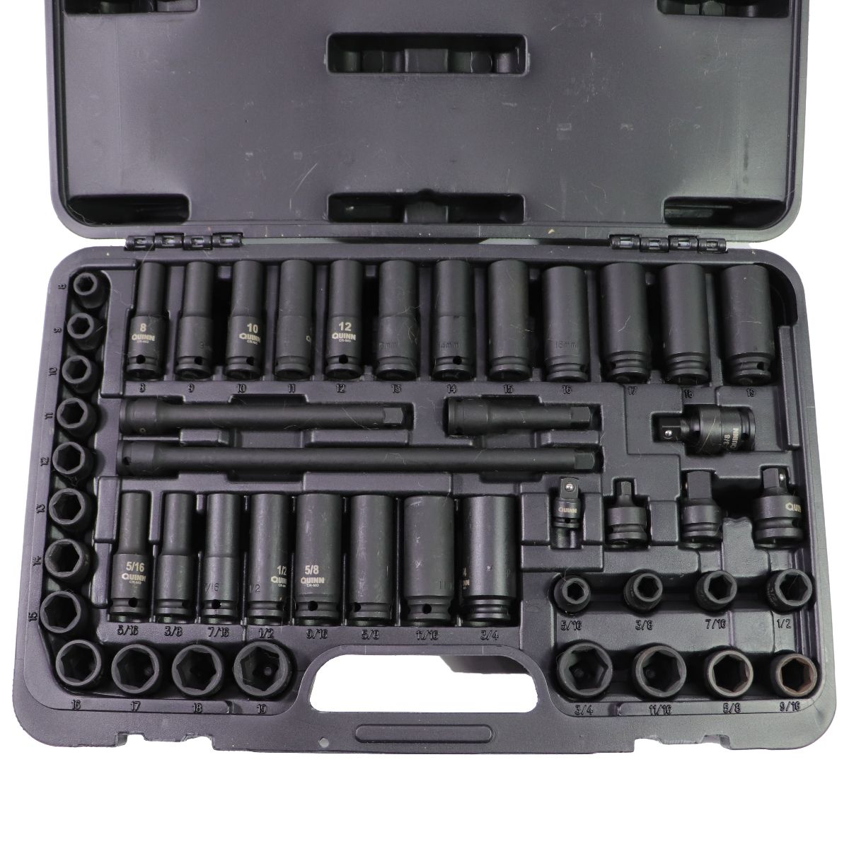 Quinn 3/8 in. Drive SAE and Metric Master Impact Socket Set - 48-Piece Other Sporting Goods Quinn - Simple Cell Bulk Wholesale Pricing - USA Seller