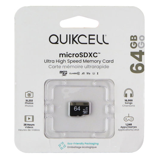 Quikcell MicroSDXC Ultra High Speed Memory Card - 64GB Cell Phone - Memory Cards Quikcell    - Simple Cell Bulk Wholesale Pricing - USA Seller