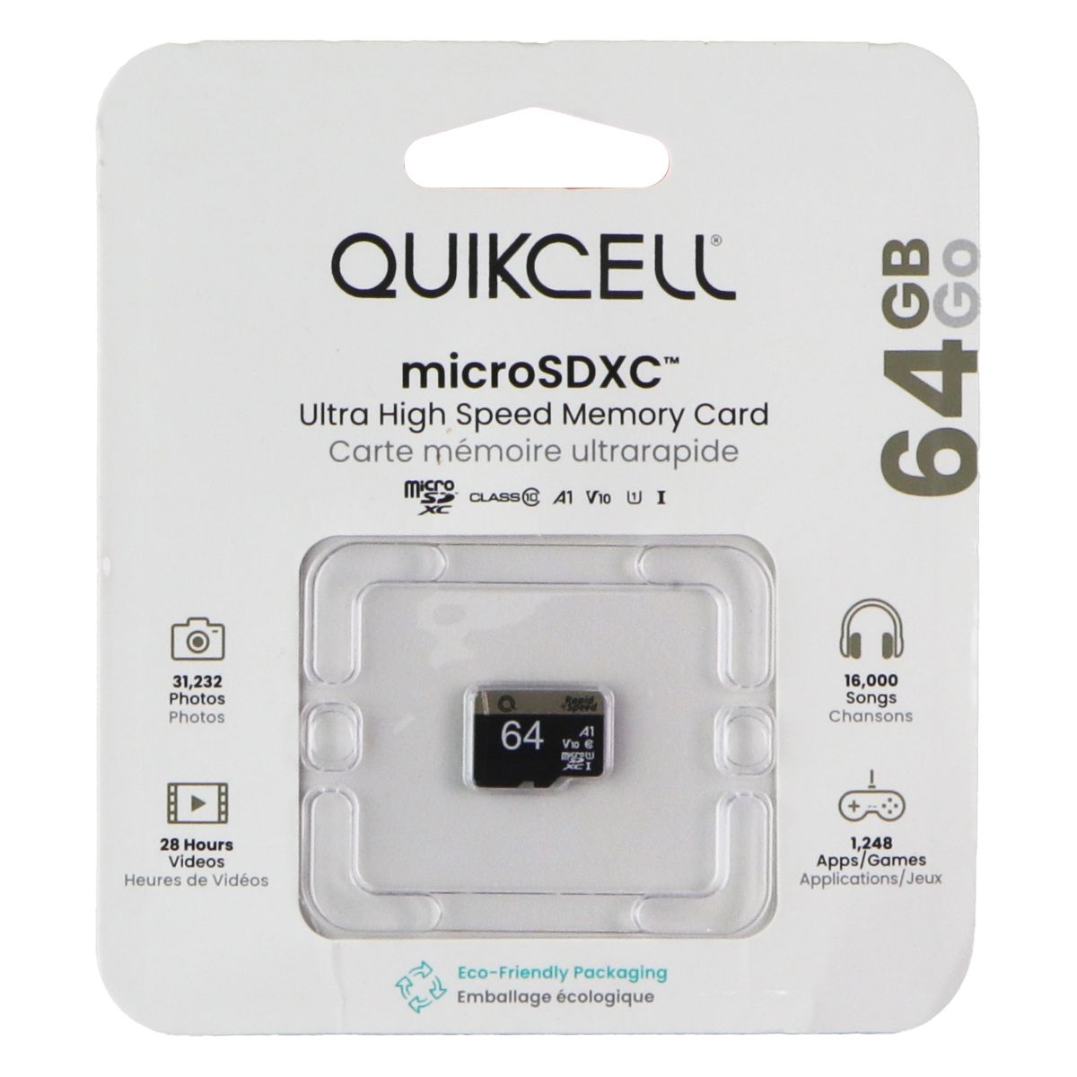 Quikcell MicroSDXC Ultra High Speed Memory Card - 64GB Cell Phone - Memory Cards Quikcell - Simple Cell Bulk Wholesale Pricing - USA Seller