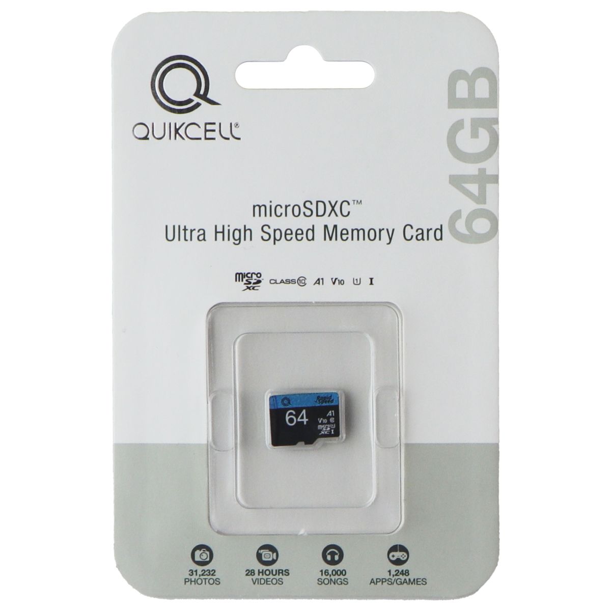 Quikcell MicroSDXC Ultra High Speed Memory Card - 64GB Cell Phone - Memory Cards Quikcell - Simple Cell Bulk Wholesale Pricing - USA Seller