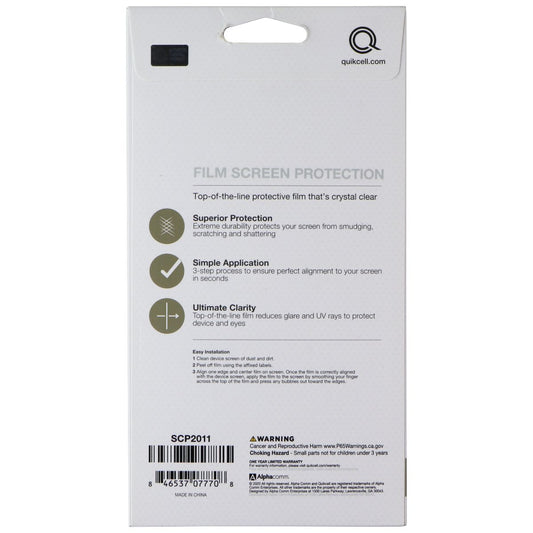 Quikcell Crystal Clear Film Screen Protection for Apple iPhone 12 Pro Max Cell Phone - Screen Protectors Quikcell    - Simple Cell Bulk Wholesale Pricing - USA Seller