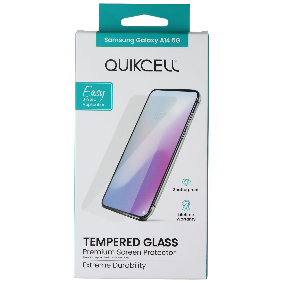 Quikcell Tempered Glass Screen Protector for Samsung Galaxy A14 5G Cell Phone - Screen Protectors Quikcell    - Simple Cell Bulk Wholesale Pricing - USA Seller