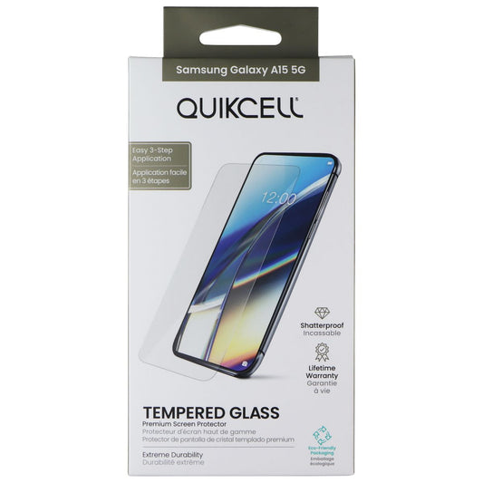 Quikcell Tempered Glass Screen Protector for Samsung Galaxy A15 5G Cell Phone - Screen Protectors Quikcell - Simple Cell Bulk Wholesale Pricing - USA Seller