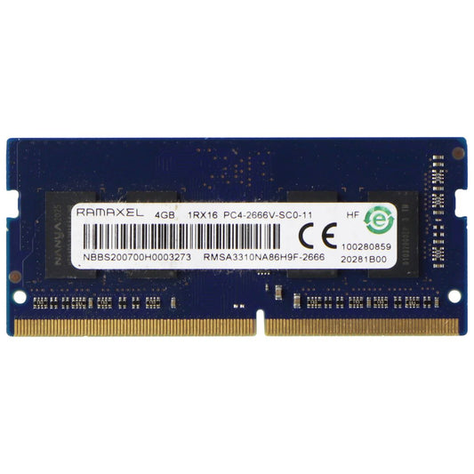 Ramaxel (4GB) DDR4 (PC4-2666V) Laptop RAM SO-DIMM Memory (RMSA3310NA86H9F-2666) Computer Parts - Memory (RAM) Ramaxel - Simple Cell Bulk Wholesale Pricing - USA Seller