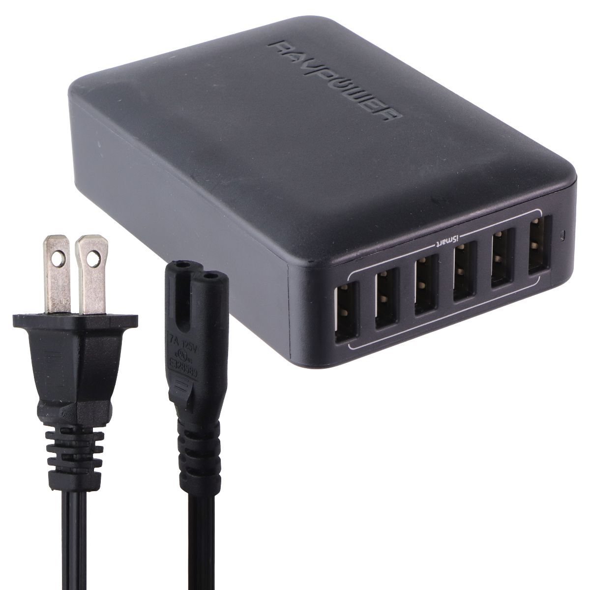 RAVPower (60W) 6-Port USB-A Desktop Charger - Black (RP-PC028) Computer/Network - USB Cables, Hubs & Adapters RAVPower - Simple Cell Bulk Wholesale Pricing - USA Seller