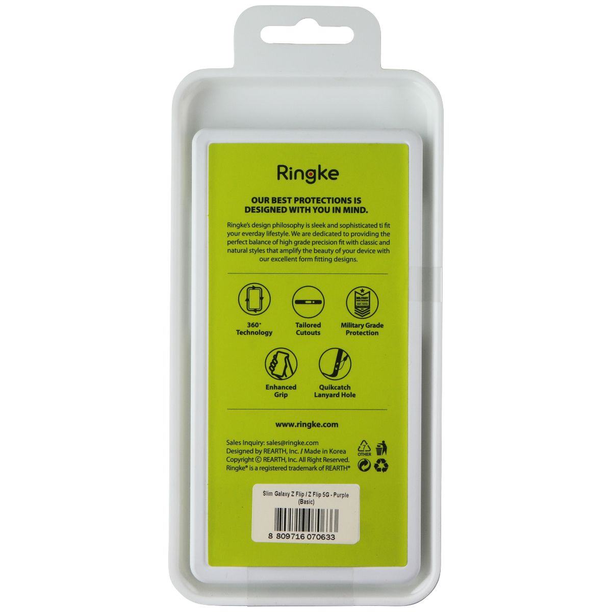 Ringke Slim Series Case for Samsung Galaxy Z Flip/Z Flip 5G - Purple Cell Phone - Cases, Covers & Skins Ringke - Simple Cell Bulk Wholesale Pricing - USA Seller