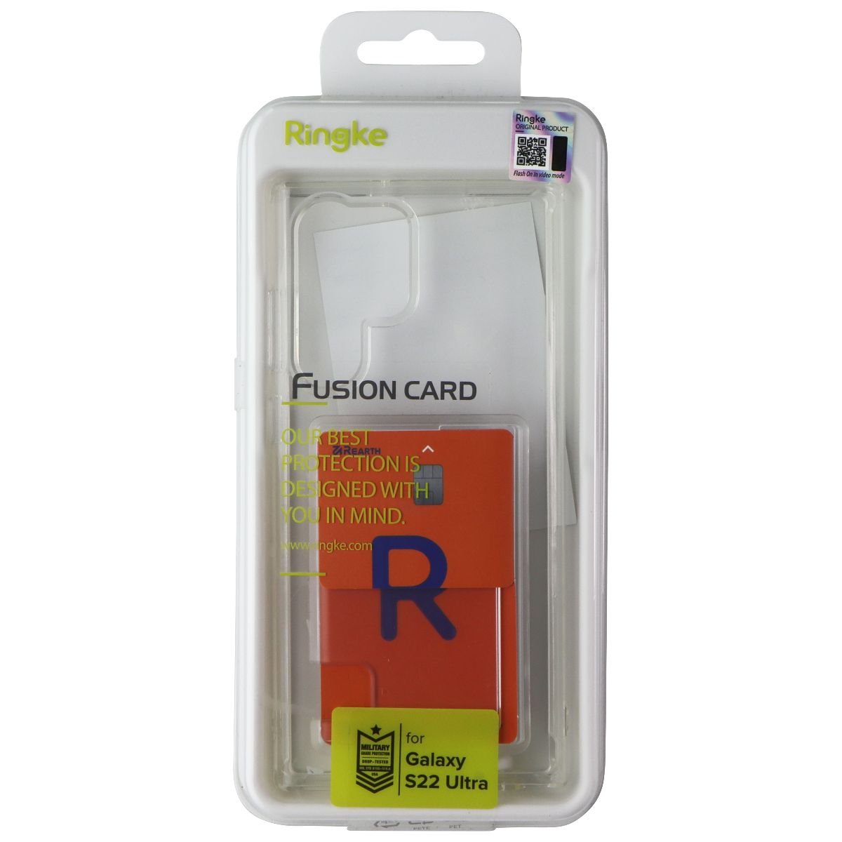 Ringke Fusion Card Case for Samsung Galaxy S22 Ultra - Clear Cell Phone - Cases, Covers & Skins Ringke - Simple Cell Bulk Wholesale Pricing - USA Seller