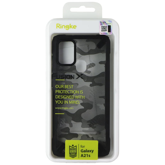 Ringke Fusion X Series Case for Samsung Galaxy A21S - Black Camo Cell Phone - Cases, Covers & Skins Ringke - Simple Cell Bulk Wholesale Pricing - USA Seller