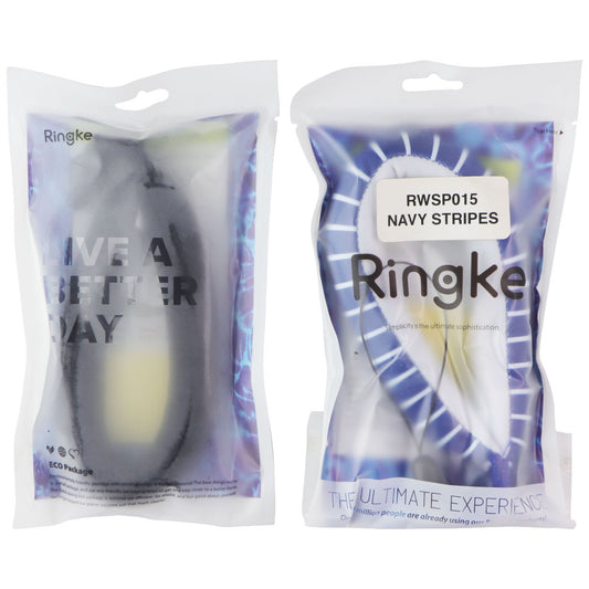 Ringke Waterproof Floating Straps (2 Pack) - Navy Stripes / Black Cell Phone - Armbands Ringke - Simple Cell Bulk Wholesale Pricing - USA Seller
