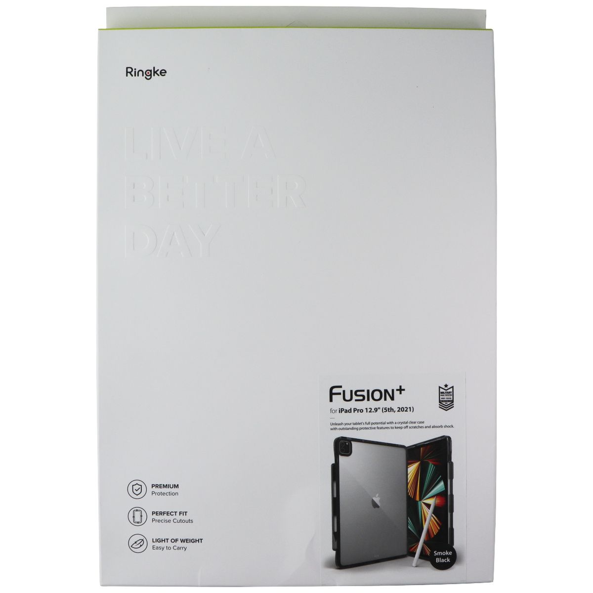 Ringke Fusion+ Series Case for Apple iPad Pro 12.9in (5th Gen, 2021) - Clear/Blk iPad/Tablet Accessories - Cases, Covers, Keyboard Folios Ringke - Simple Cell Bulk Wholesale Pricing - USA Seller