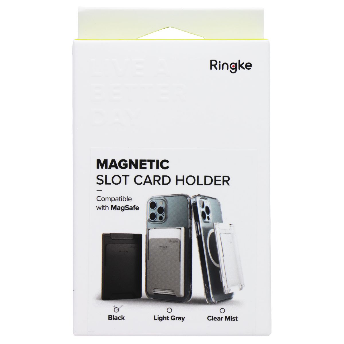 Ringke Magnetic Slot Card Holder for MagSafe Devices - Black Cell Phone - Other Accessories Ringke - Simple Cell Bulk Wholesale Pricing - USA Seller