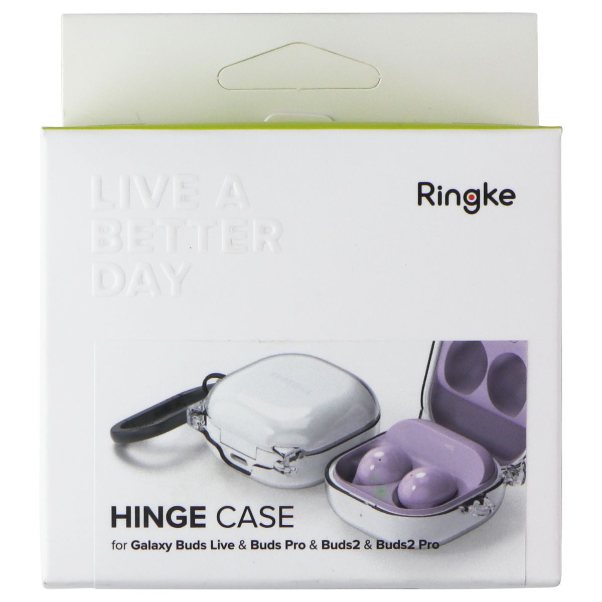 Ringke Hinge Case for Galaxy Buds Live/Buds Pro/Buds2/Buds 2 Pro - Clear iPod, Audio Player Accessories - Other Portable Audio Accs Ringke - Simple Cell Bulk Wholesale Pricing - USA Seller