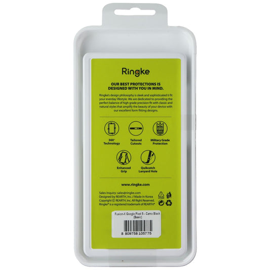 Ringke Fusion X Series Case for Google Pixel 5 - Clear/Black Camo Cell Phone - Cases, Covers & Skins Ringke - Simple Cell Bulk Wholesale Pricing - USA Seller