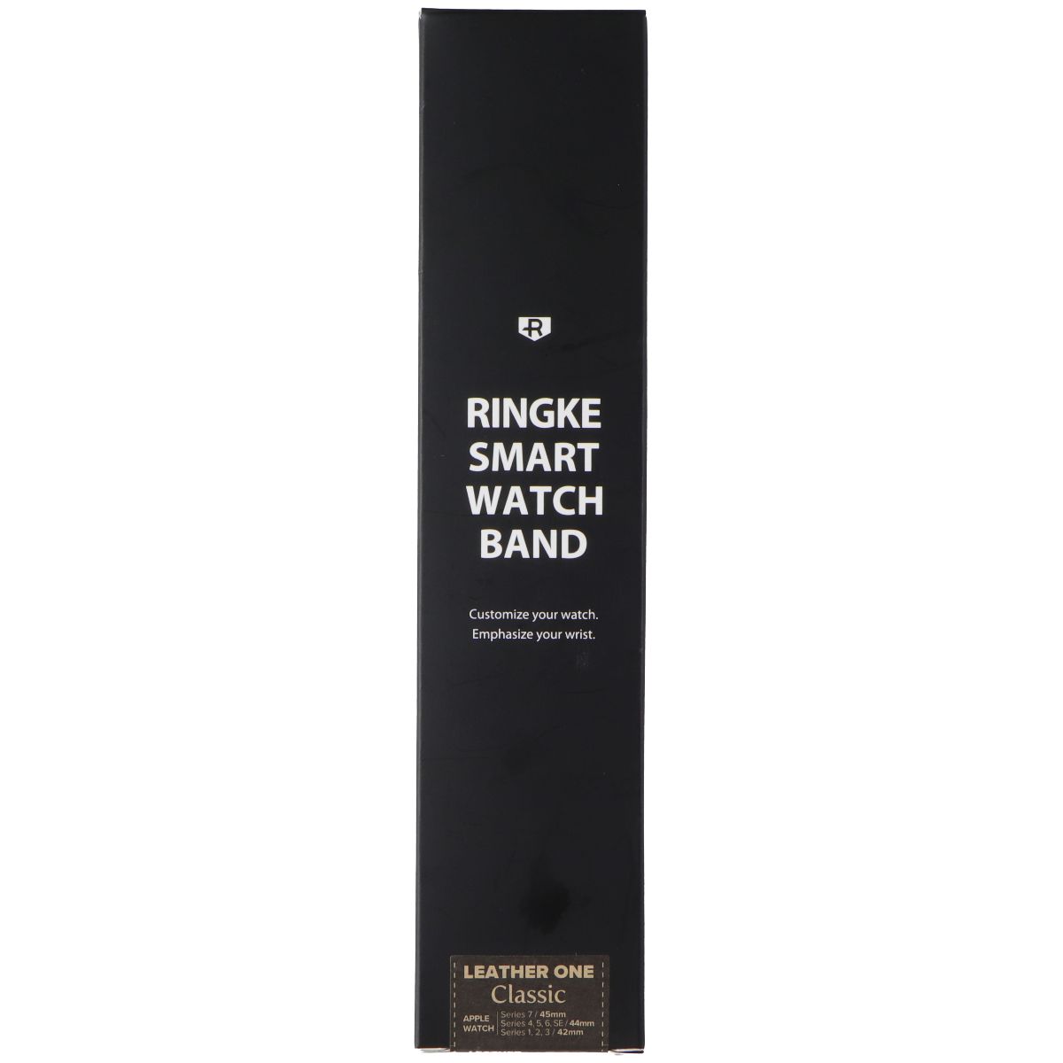 Ringke Leather One Classic Band for Apple Watch Series 7-1 (45mm-42mm) - Black Smart Watch Accessories - Watch Bands Ringke - Simple Cell Bulk Wholesale Pricing - USA Seller