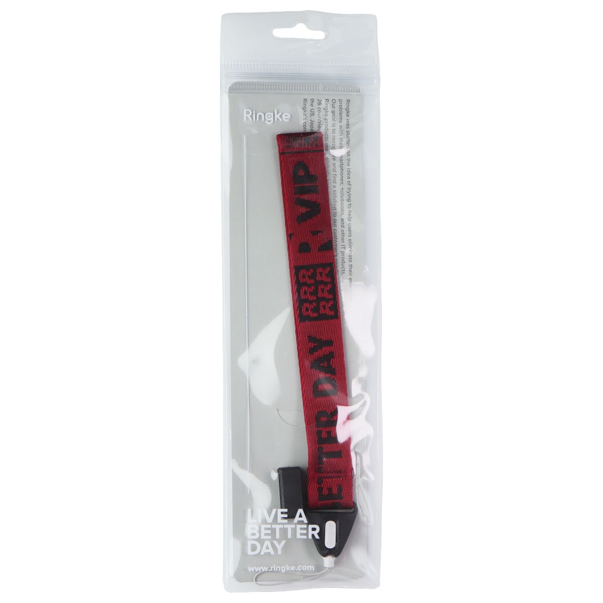 Ringke Camera and Phone Wrist Strap Lanyard - (Ticket Band 2) Red/Black Cell Phone - Armbands Ringke - Simple Cell Bulk Wholesale Pricing - USA Seller