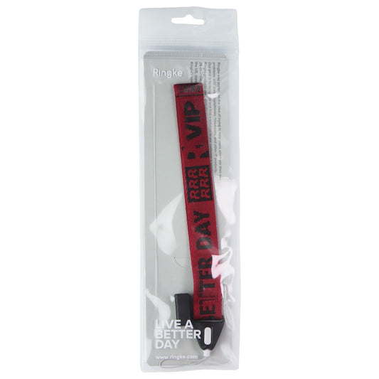 Ringke Camera and Phone Wrist Strap Lanyard - (Ticket Band 2) Red/Black Cell Phone - Armbands Ringke - Simple Cell Bulk Wholesale Pricing - USA Seller