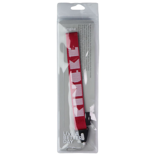 Ringke Camera and Phone Wrist Strap Lanyard - Red / White Letters Cell Phone - Armbands Ringke - Simple Cell Bulk Wholesale Pricing - USA Seller