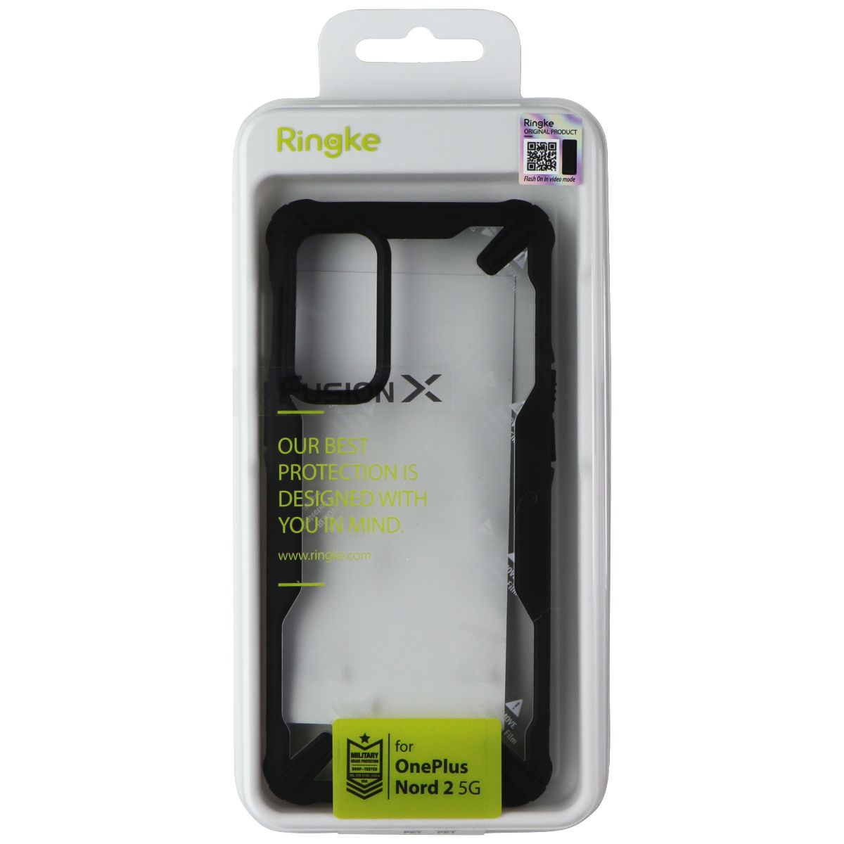 Ringke Fusion X Case for OnePlus Nord 2 5G - Clear / Black Cell Phone - Cases, Covers & Skins Ringke - Simple Cell Bulk Wholesale Pricing - USA Seller