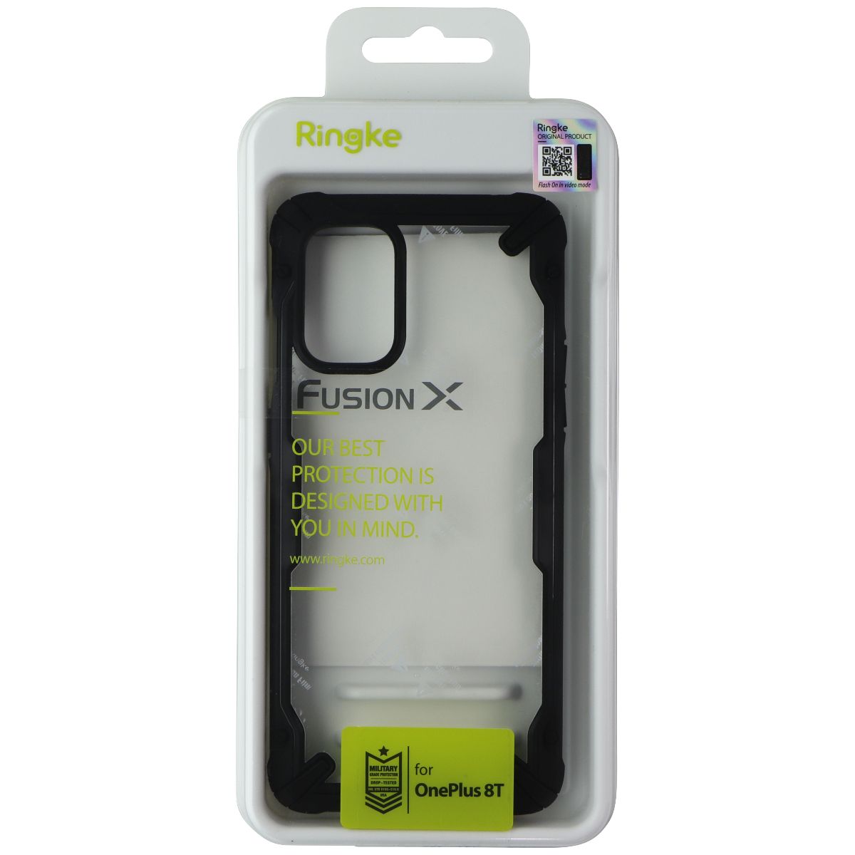 Ringke Fusion X Series Case for OnePlus 8T - Clear/Black Cell Phone - Cases, Covers & Skins Ringke - Simple Cell Bulk Wholesale Pricing - USA Seller
